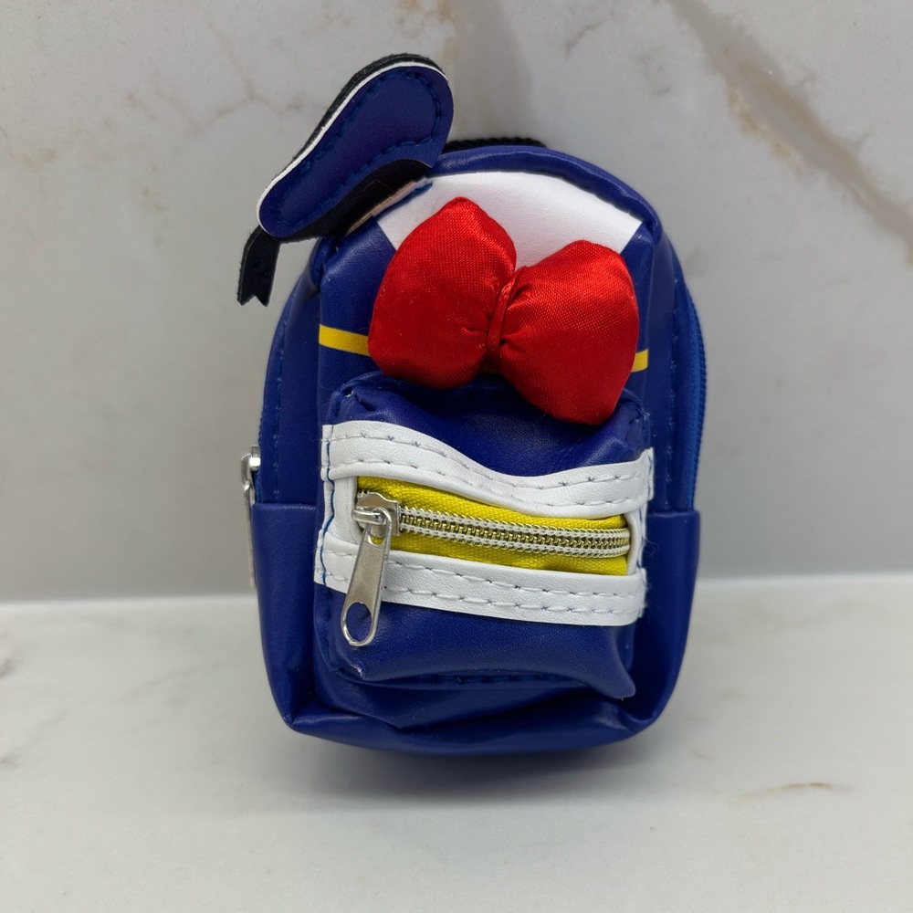 Disney Donald Duck Micropack Change Purse with Zippered Pockets in Blue Red